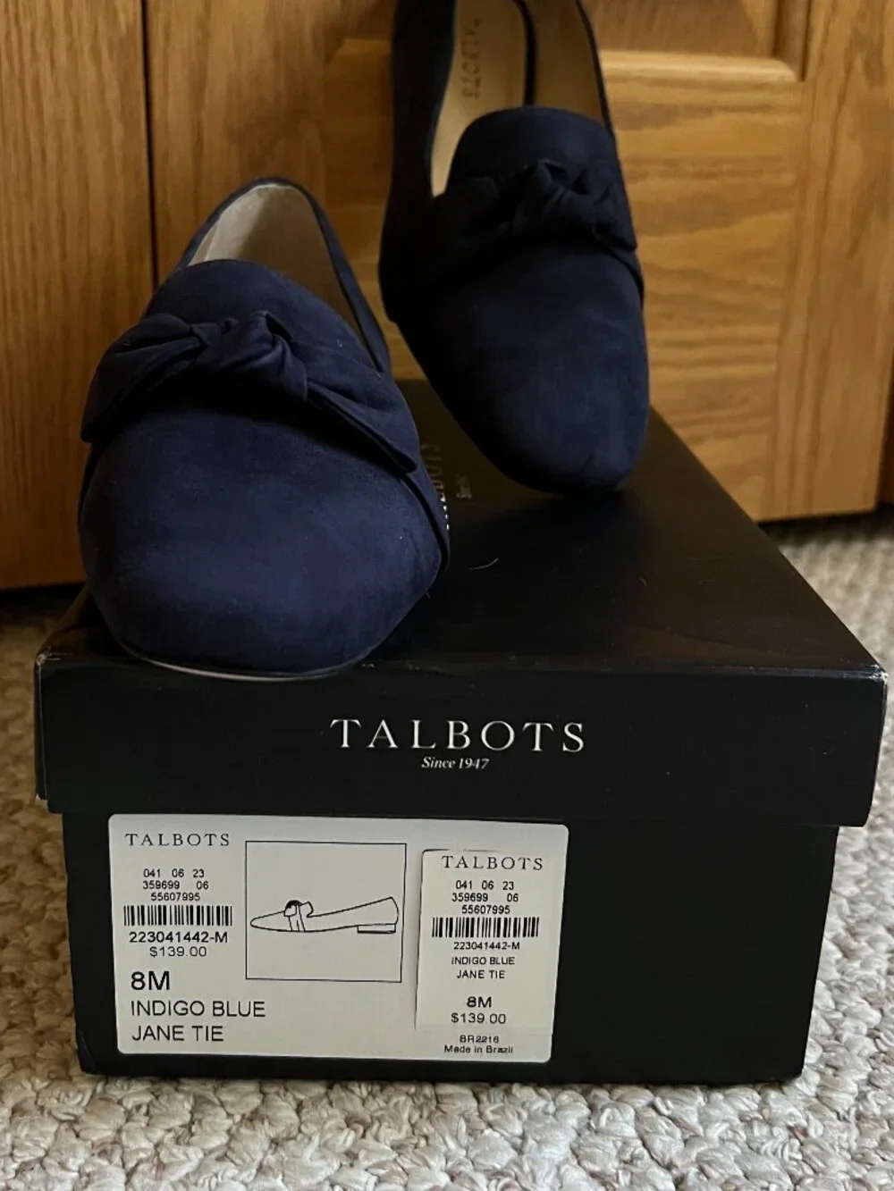 TALBOTS - Jane Tie Strap Suede Loafer -- NEW, with Box